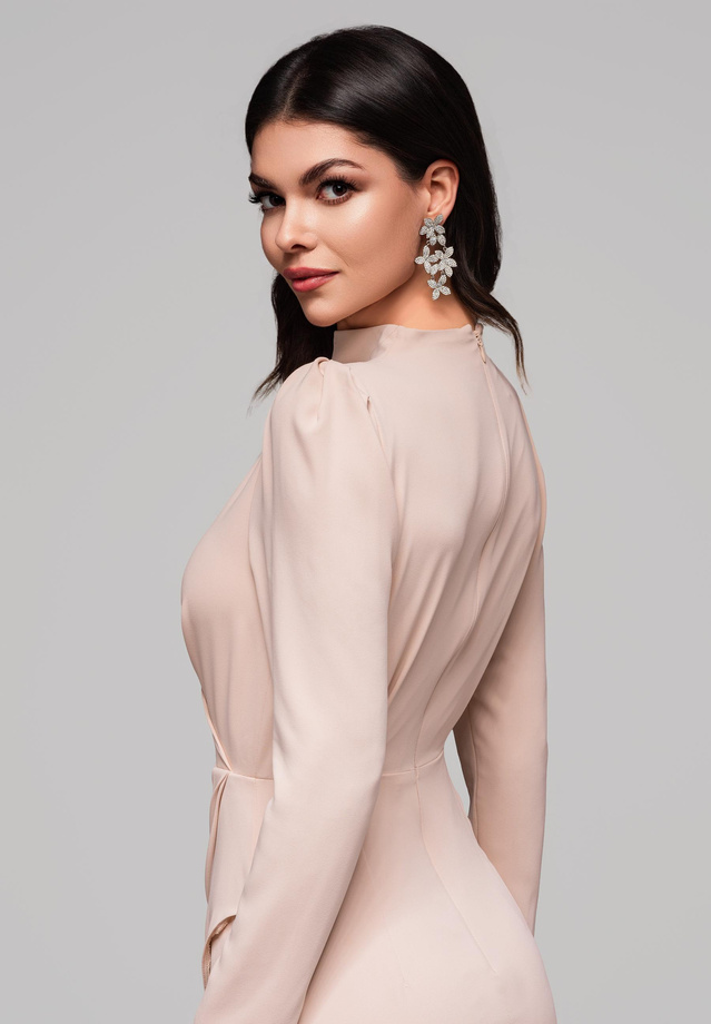 Evening dress LA-OM-DLR086 nude