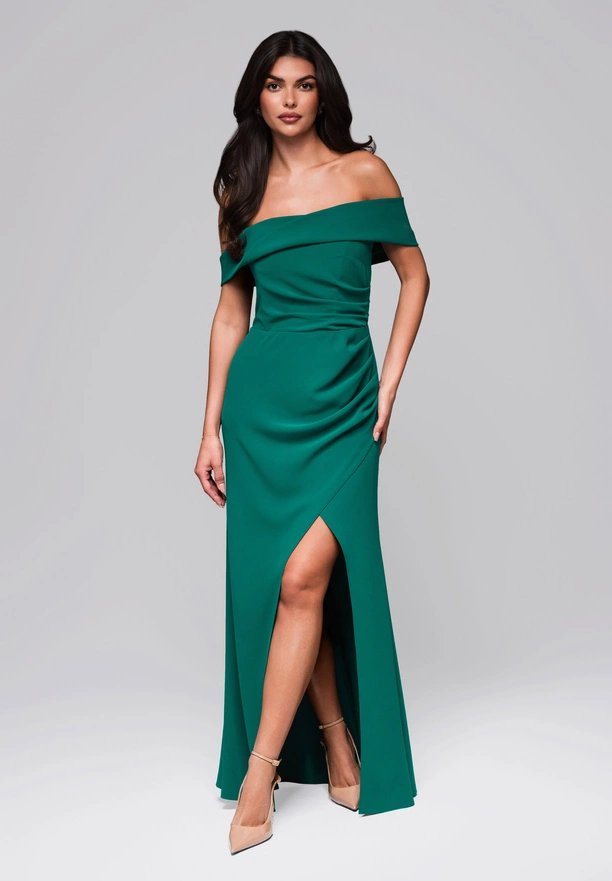 Evening dress LA-OM-DLR232 bottle green
