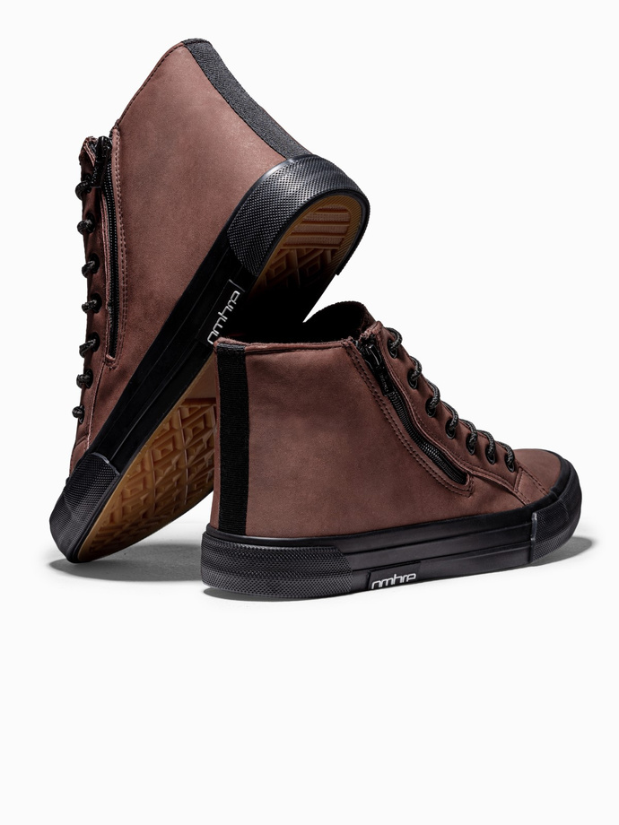 Men's ankle shoes - dark brown T352