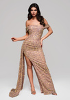 Evening dress LA-OM-DLR134 - gold