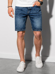 Krótkie spodenki męskie jeansowe - niebieskie W305