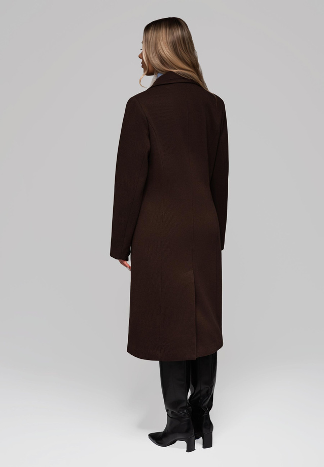 Women's double-breasted fitted coat LARICA OW-COLC-0108 v1 - brown