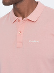 Pique knit polo shirt - light pink V5 S1746