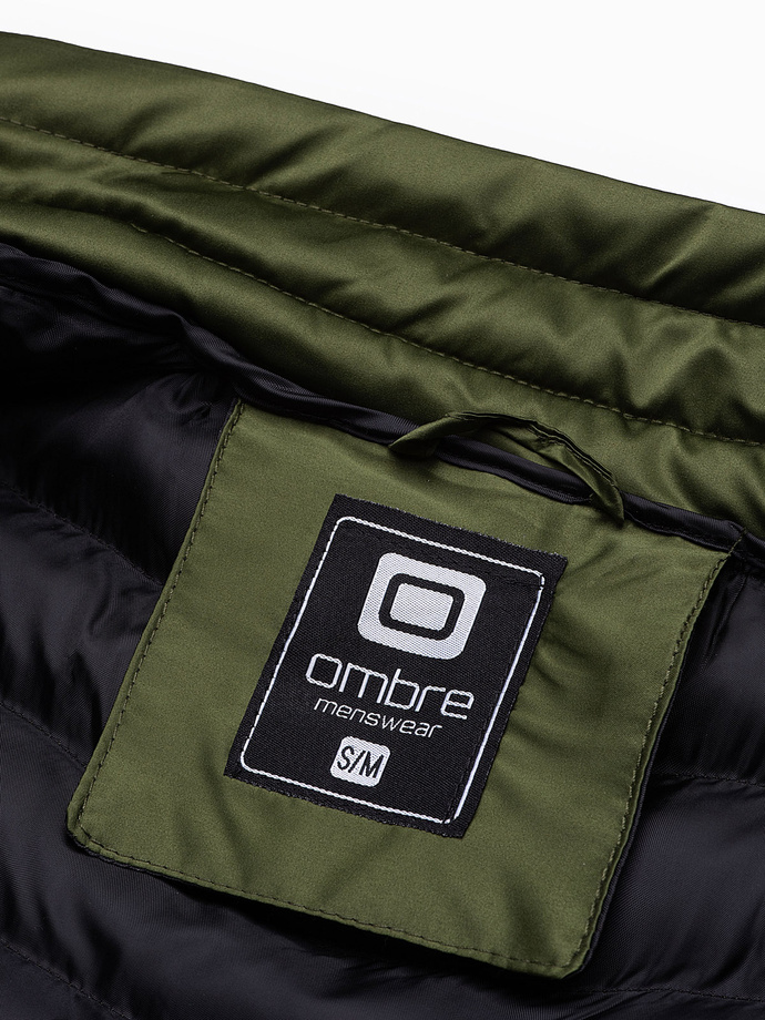 Men's quilted sleeveless - dark green V4 V54