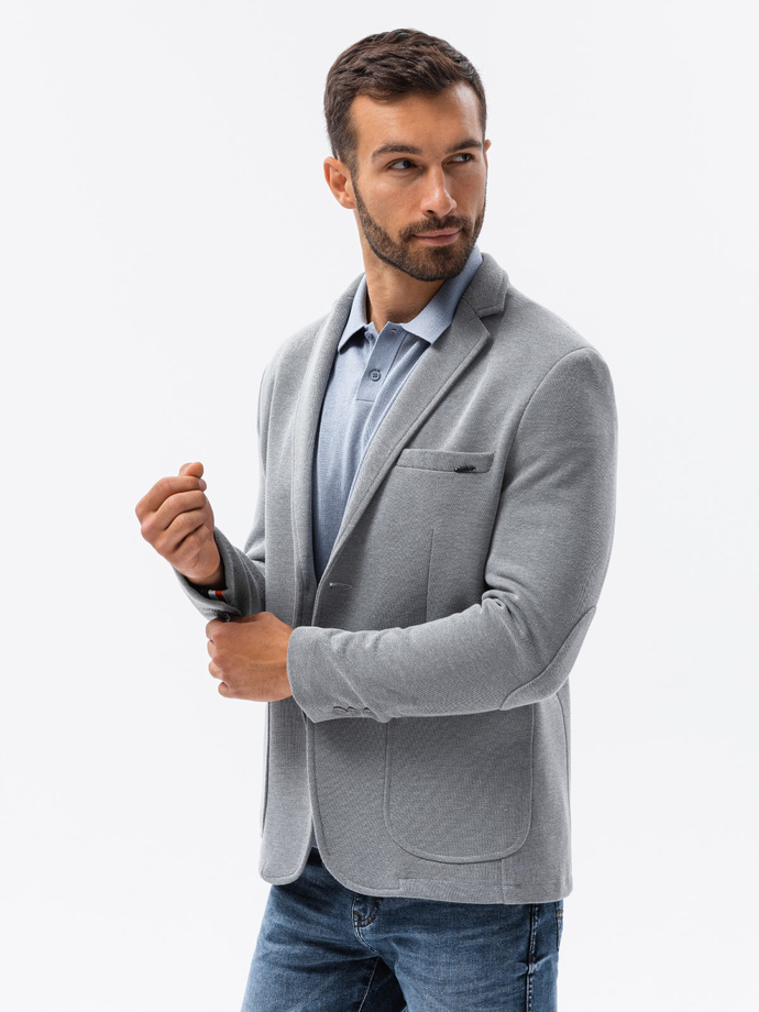 Men's casual blazer jacket - grey M56