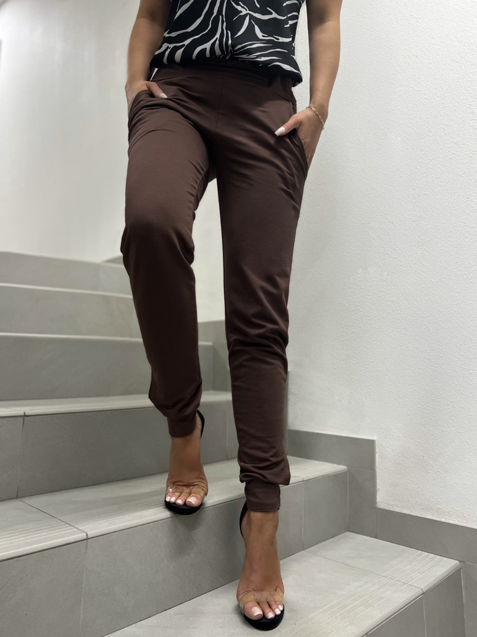 Women's sweatpants PLR264 - brown