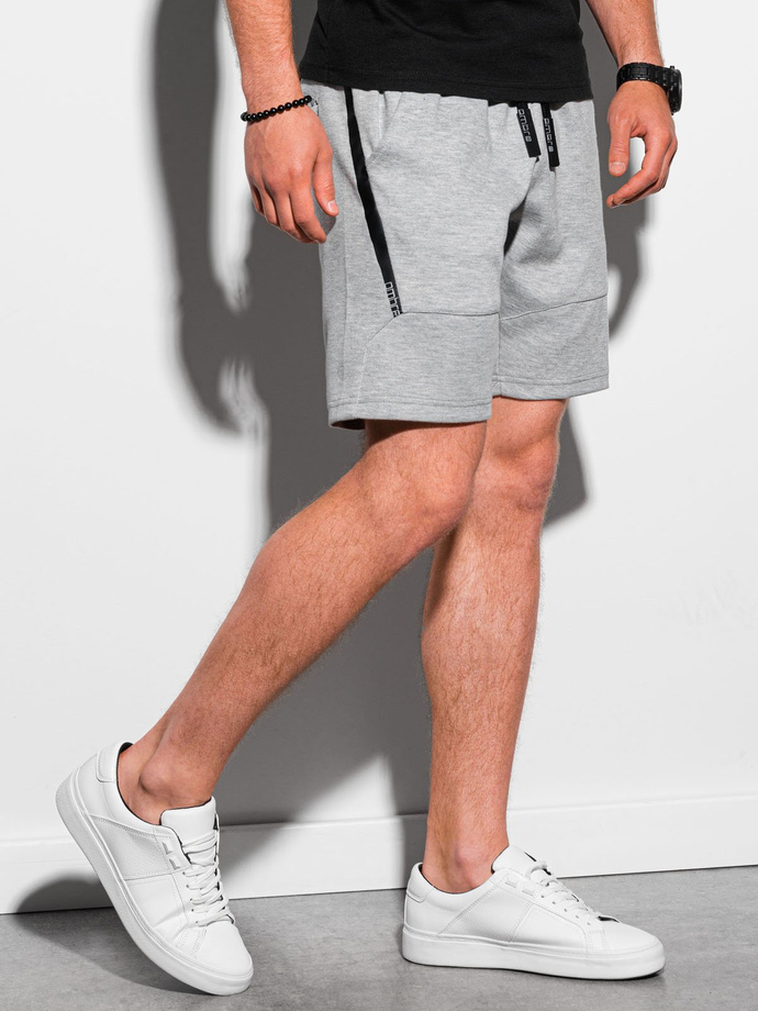 Men's sweatshorts - grey melange W296