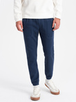 CARROT men's structured knit sweatpants - dark blue V5 OM-PASK-0143
