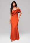 Evening dress LA-OM-DLR219 - dark orange