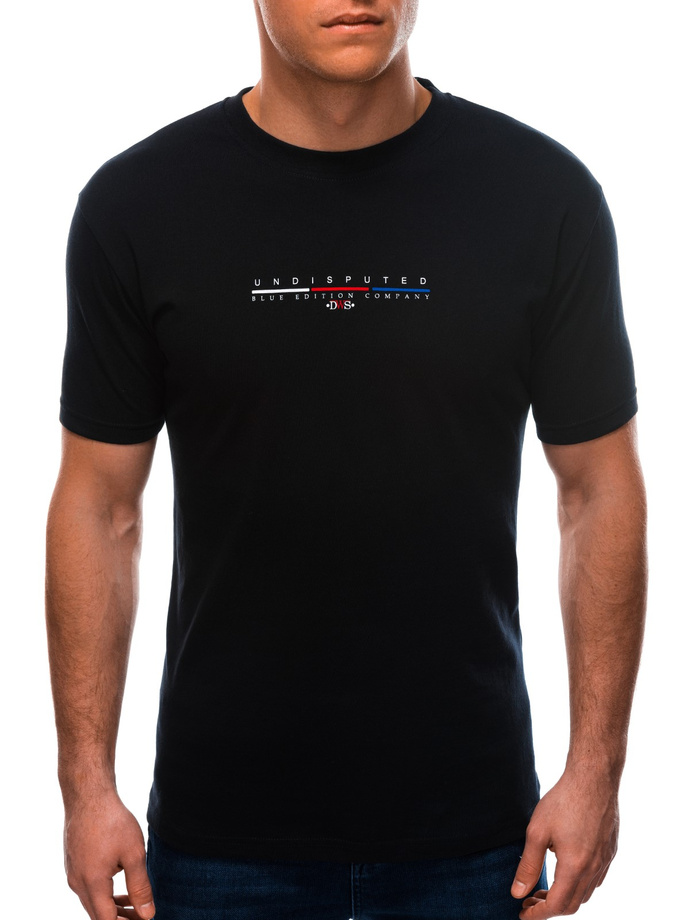 Men's printed t-shirt S1570 - black