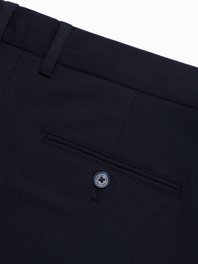 Spodnie męskie eleganckie chino SLIM FIT - granatowe V3 OM-PACP-0191