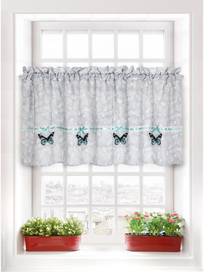 Cafe curtain Papillo A507 - grey