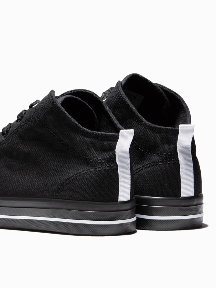 Buty męskie trampki T389 - czarne