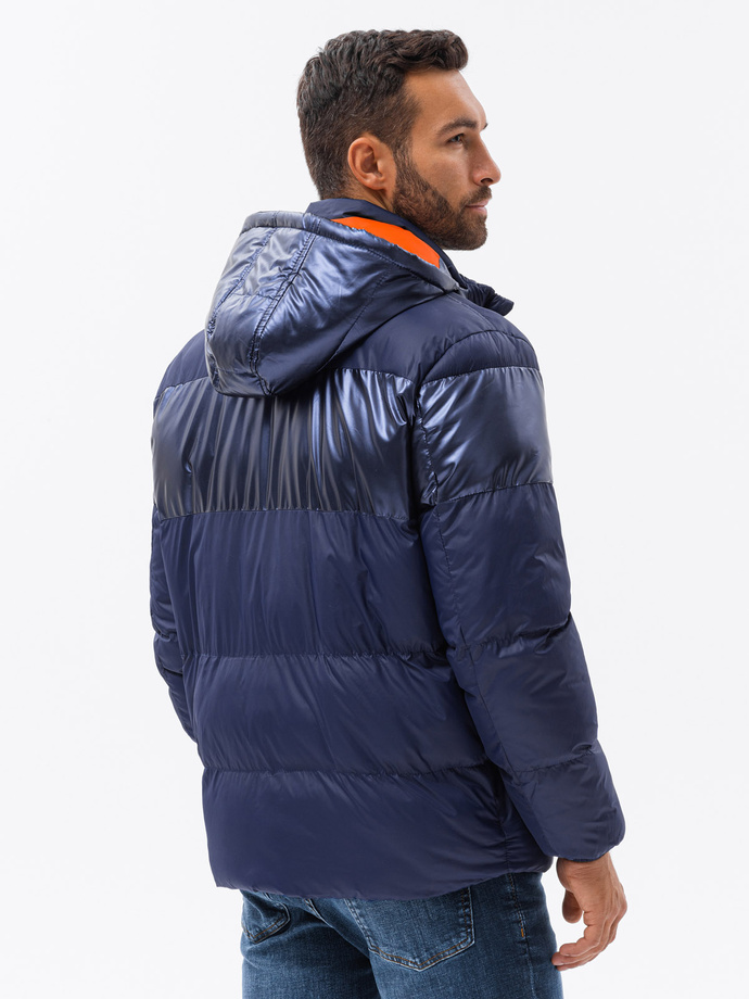 Men's winter jacket - dark blue C546