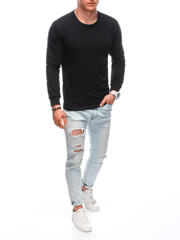 Bluza męska bez kaptura B1667 - czarna