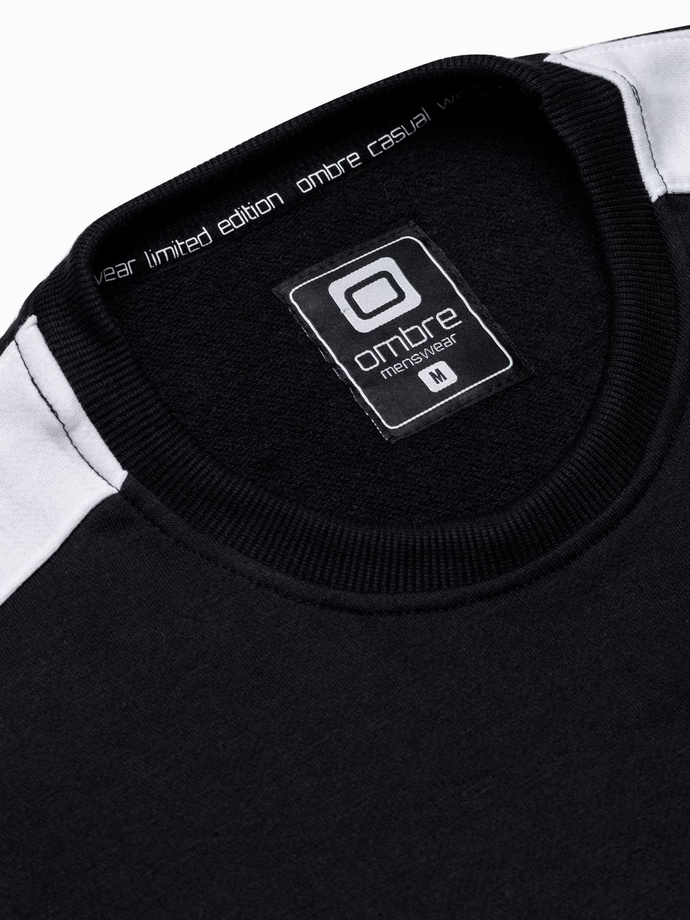 Bluza męska bez kaptura OM-SSNZ-22FW-010 - V4 czarna
