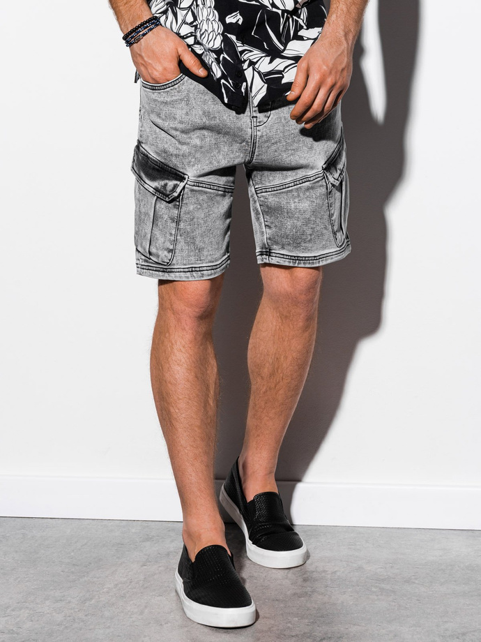 Men's denim shorts - grey W220