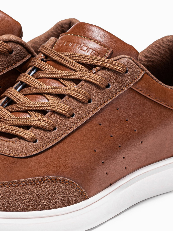 Buty męskie trampki OLDSCHOOL - brązowe T373