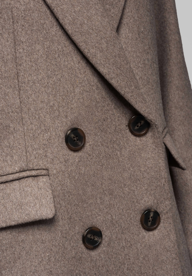 Women's long wool coat LARICA OW-COLC-0100 v1 - taupe