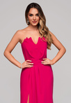 LA-OM-DLR083 Regular Fit raspberry evening dress