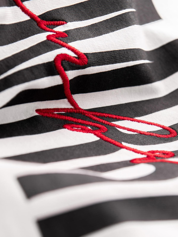 Men's cotton t-shirt with double logo - white V1 OM-TSPT-0210