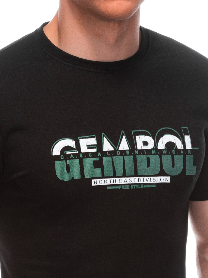 Men's printed t-shirt S1921 - black