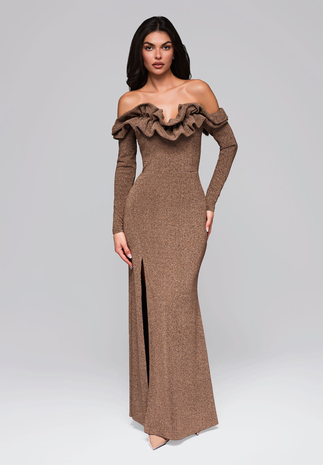 Evening dress LA-OM-DLR002 - gold