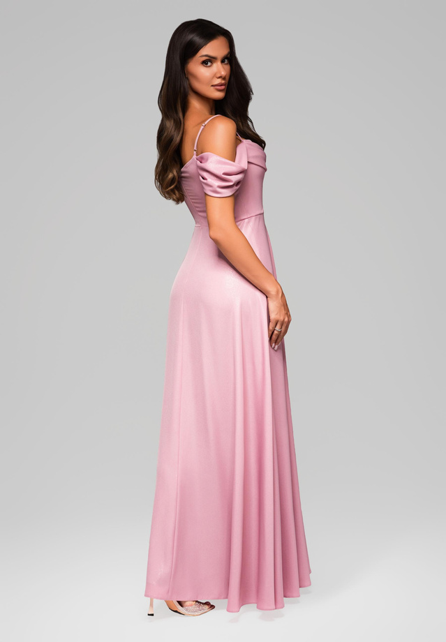 Sukienka wieczorowa LA-OM-DLR038 - pink