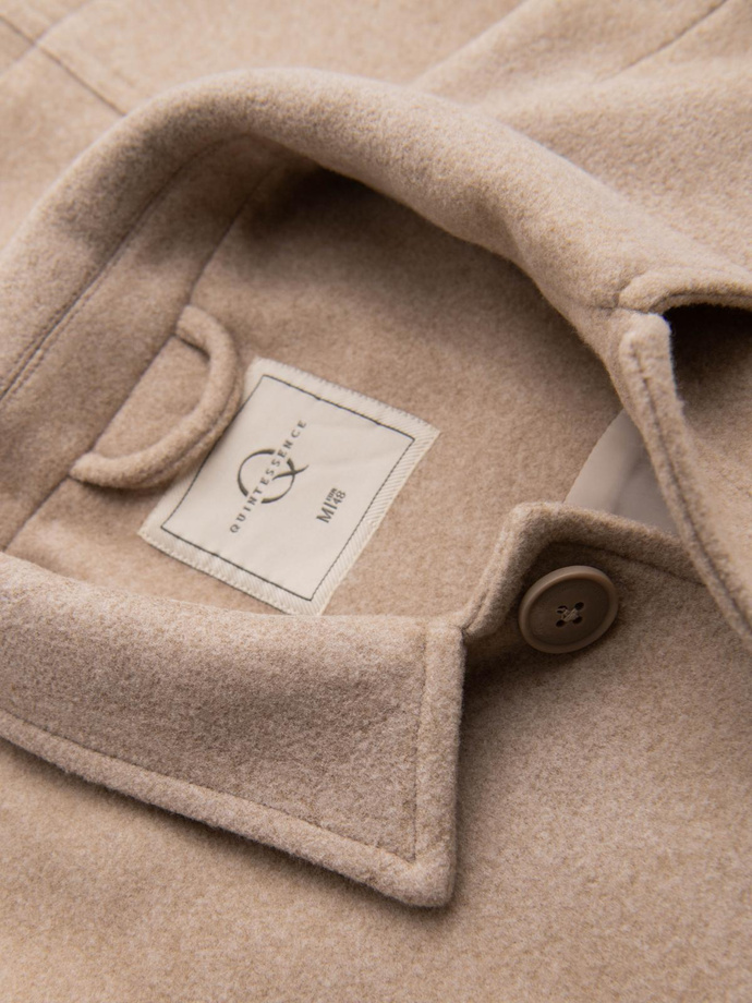 Męska kurtka koszulowa - beżowa V1 OM-JANP-0291