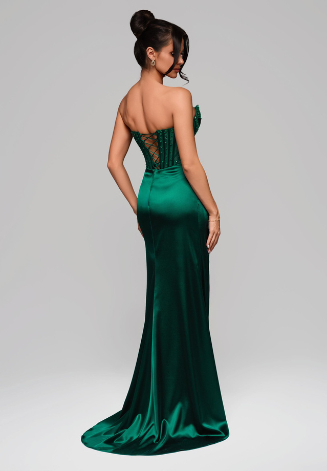 Evening dress LA-OM-DLR157 - bottle green