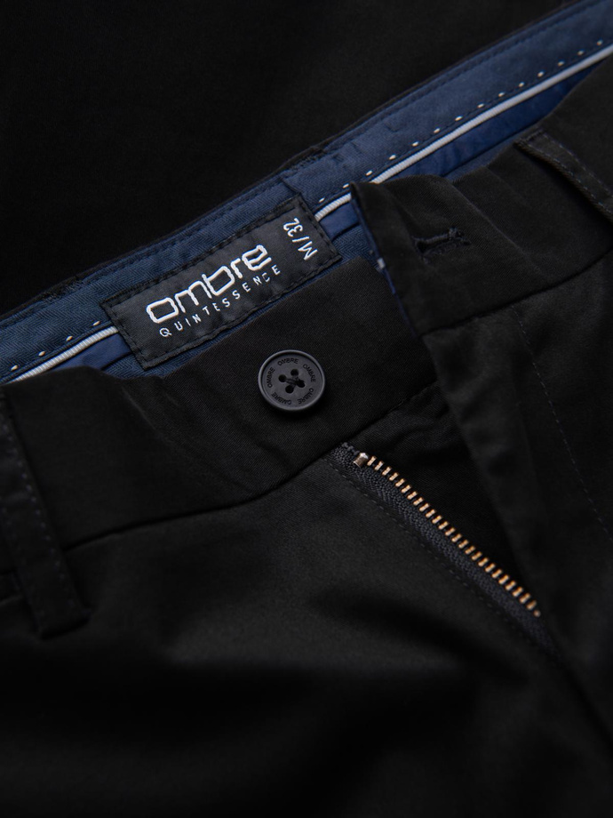 Men's uniform REGULAR FIT chinos pants - black V5 OM-PACP-0183