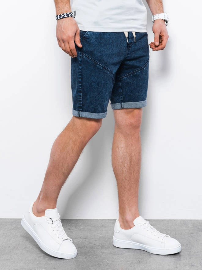 Men's denim shorts - dark jeans W361