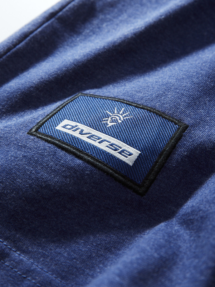 T-shirt męski z nadrukiem NY CITY 01 S1830 - granatowy