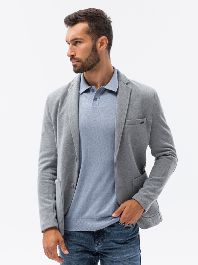 Men's casual blazer jacket - grey M56