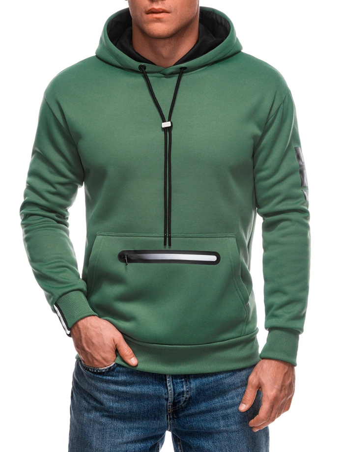 Men's zip-up sweatshirt B1699 - dark green