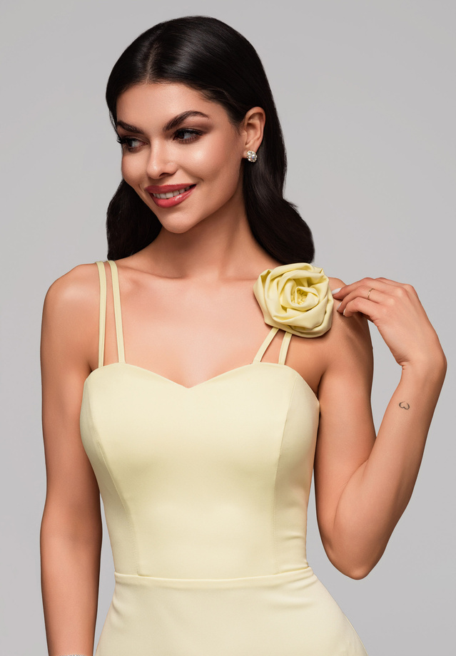 Evening dress LA-OM-DLR123 - yellow