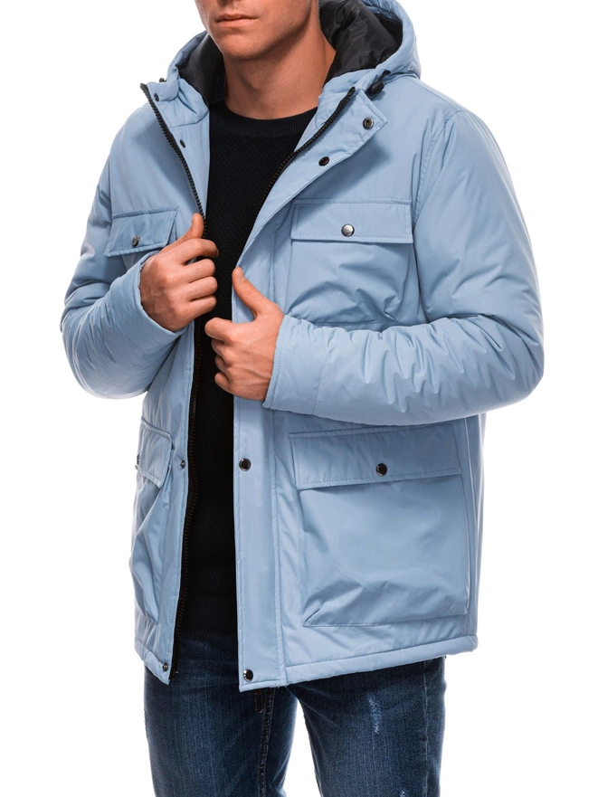 Men's winter jacket C530 - light blue