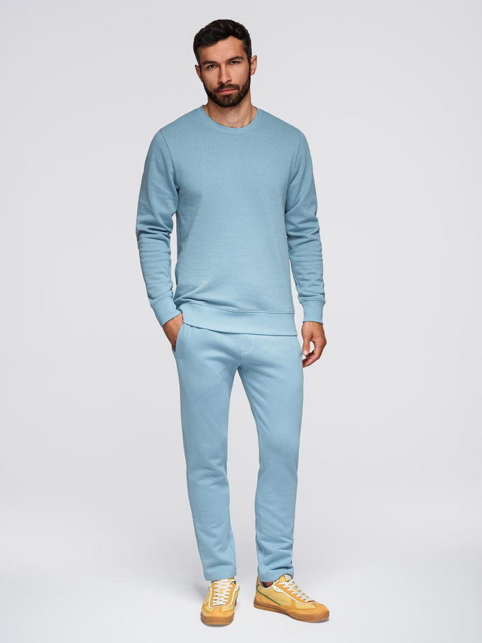 Men's sweatpants with unlined leg - light blue V7 OM-PABS-0206