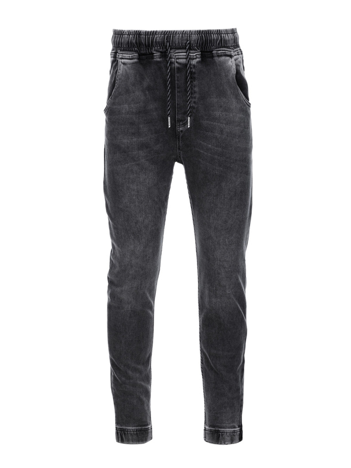 Men's denim jogger pants - gray P907