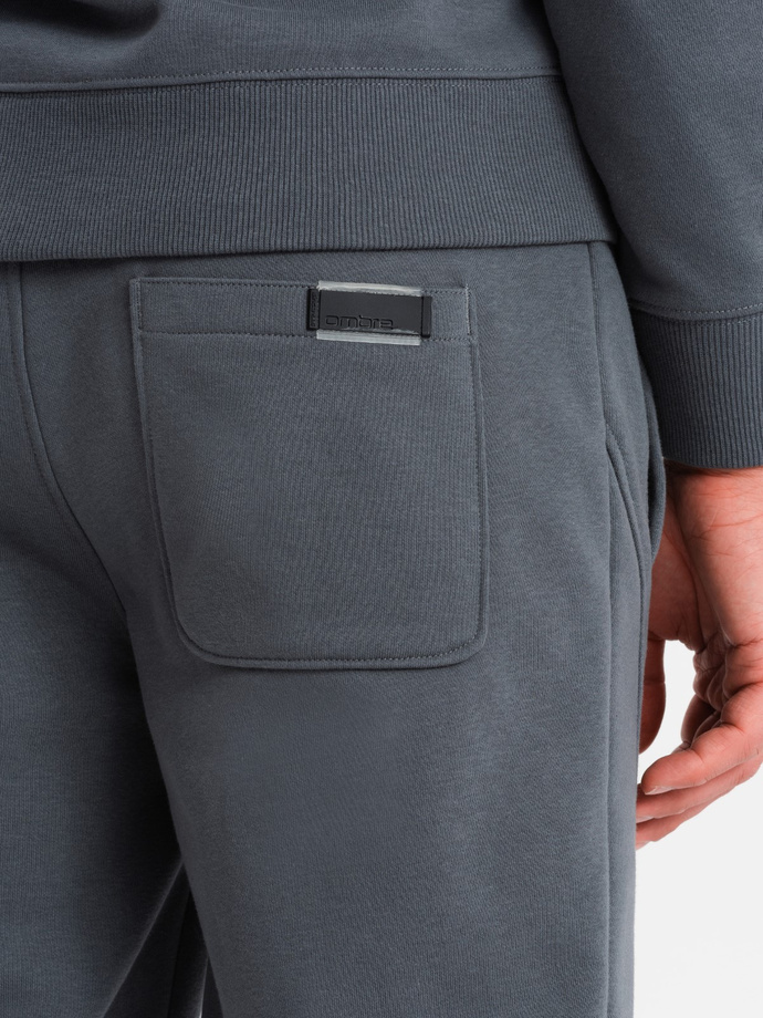 BASIC men's cotton sweatshirt set BASIC sweatshirt + joggers - graphite V11 Z84