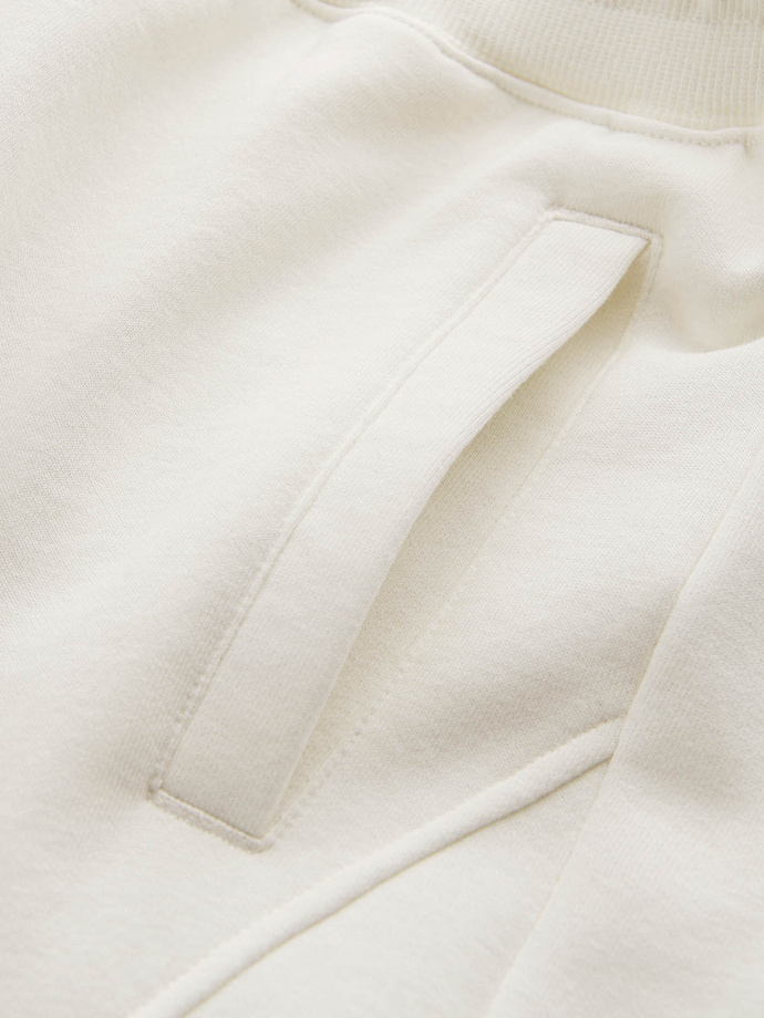 BASIC men's cotton sweatpants joggers - cream V5 OM-PABS-0174