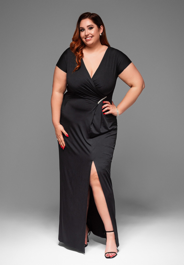 Evening dress LA-OM-DLR013 - black