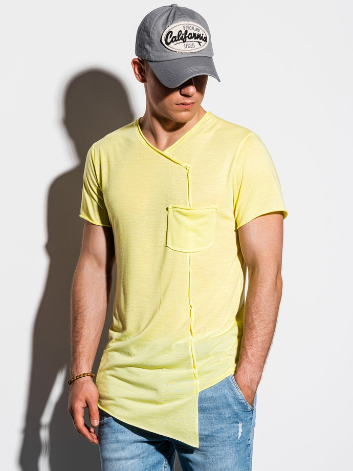 Men's plain t-shirt - yellow S1215