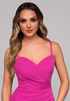 Evening dress LA-OM-DLR094 - fuchsia