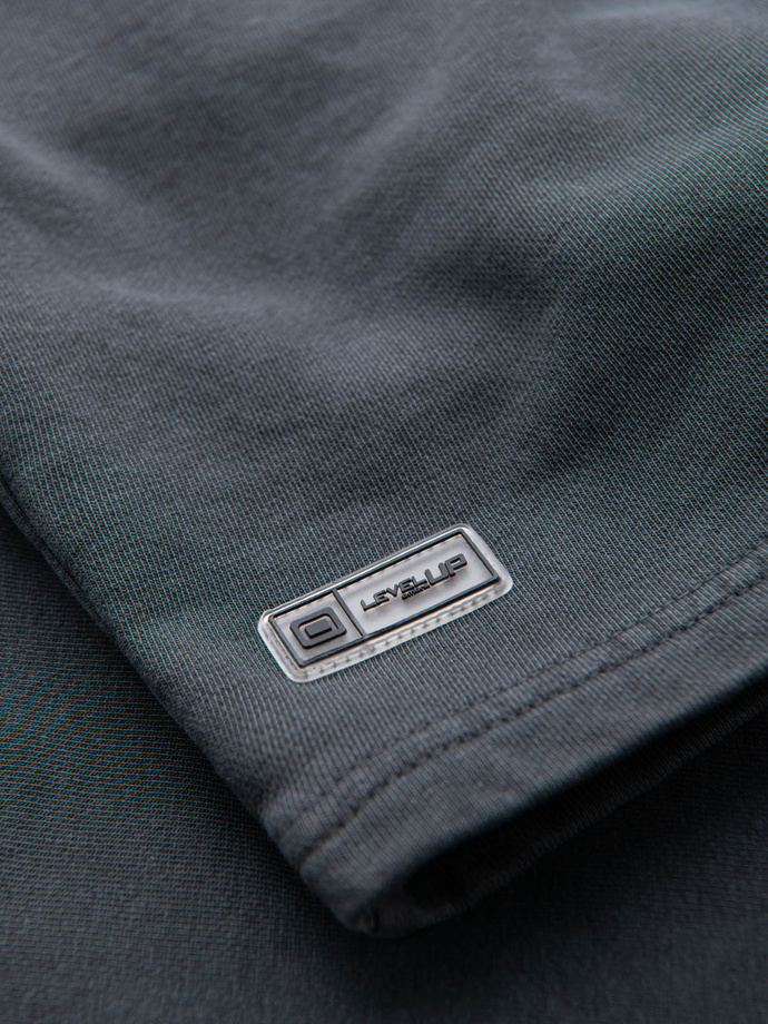 Men's RELAXED FIT tracksuit short shorts in athleisure style - graphite V3 OM-SRWS-0122