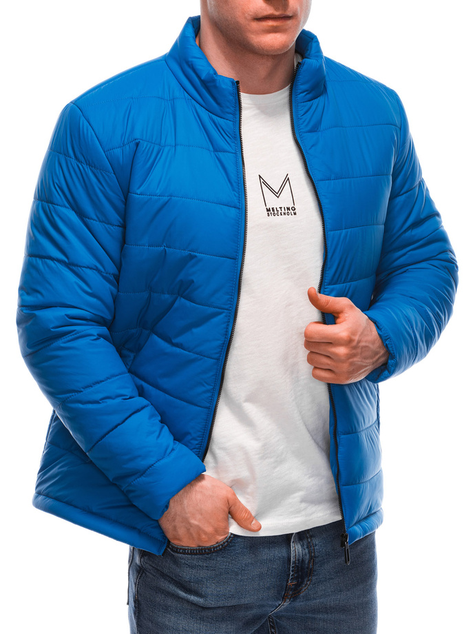 Men's mid-season quilted jacket C526 - blue