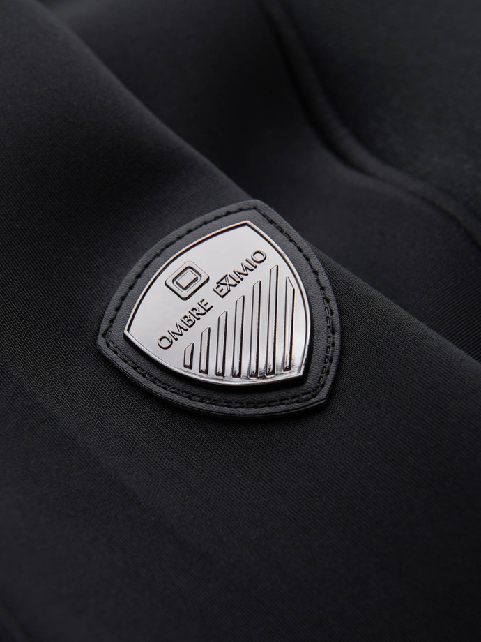 Men's quilted bomber jacket - black V1 OM-JALP-0141