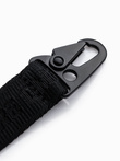 Men's key ring with snap hook - black V1 OU-ACKC-0100