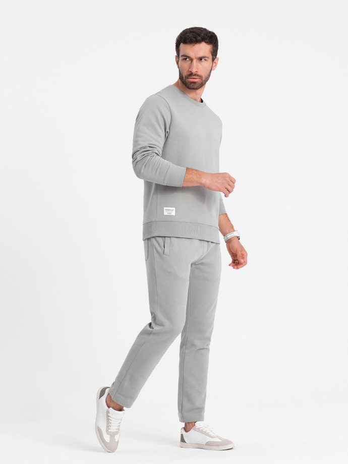 Men's tracksuit set pants + sweatshirt - gray V8 Z78