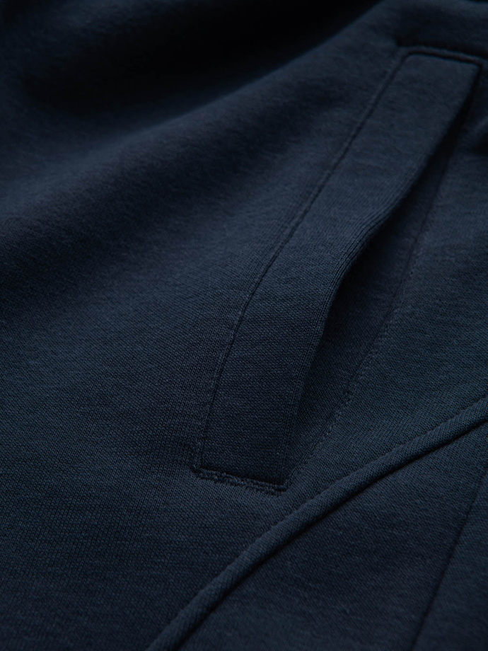 BASIC men's cotton jogger sweatpants - navy blue V1 OM-PABS-0174